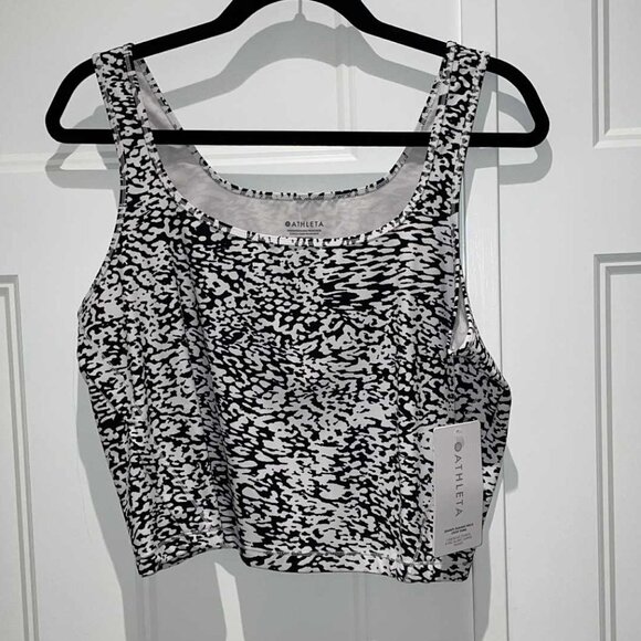 Shanti Square Neck Crop Tank – NWT – Size XL Color: Ocelot Spot Black - Picture 2 of 8